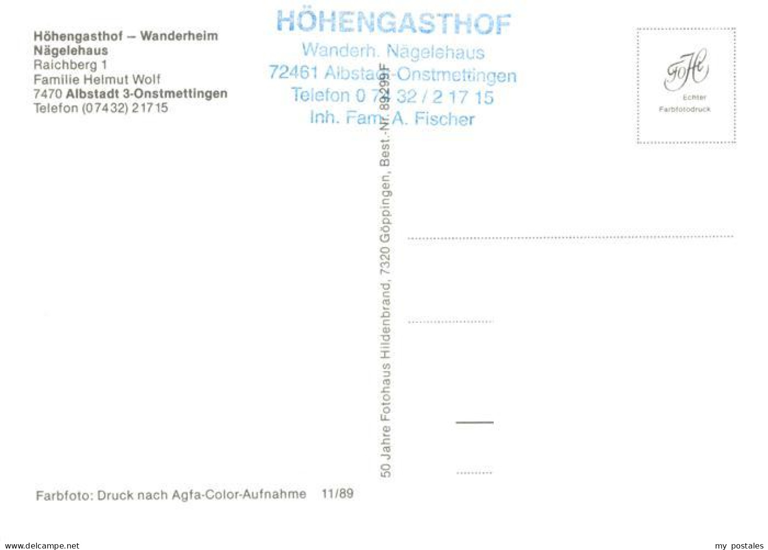73942330 Onstmettingen Hoehengasthof Wanderheim Naegelehaus - Albstadt