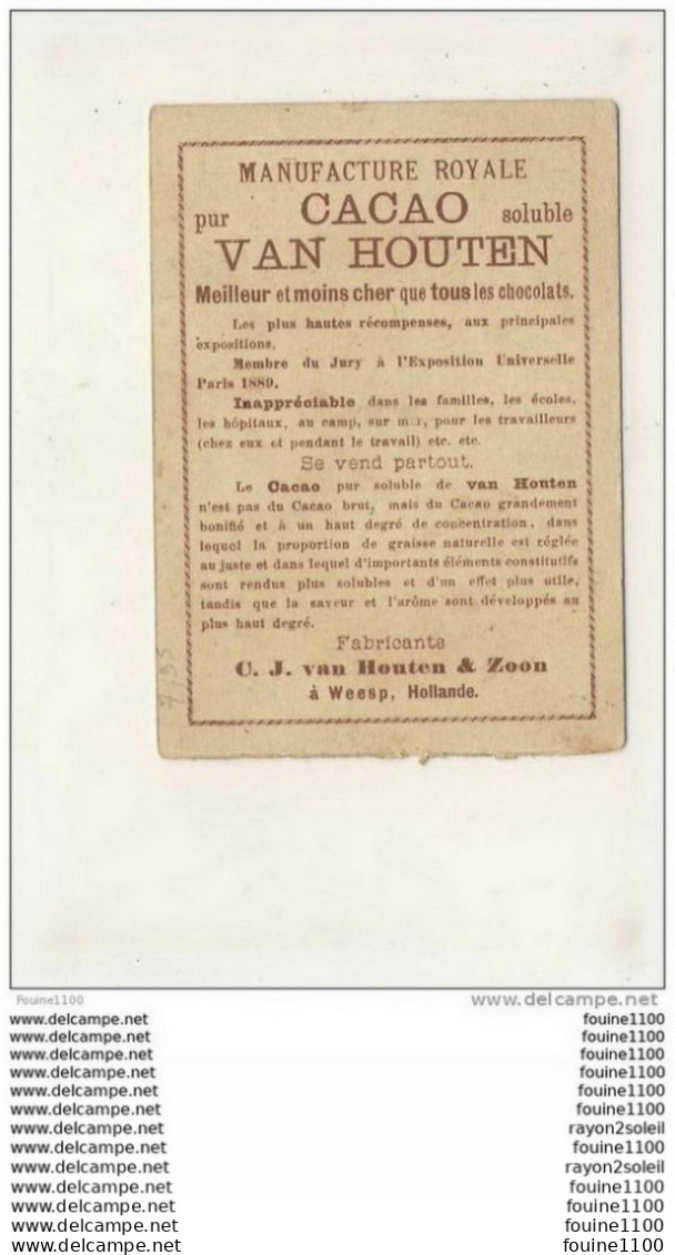 Carte Chromo Cacao Van Houten ( Fabricants à Weesp Hollande ) Je Pense Qu' Il Manque Un Deuxième Volet à Cette Carte - Van Houten