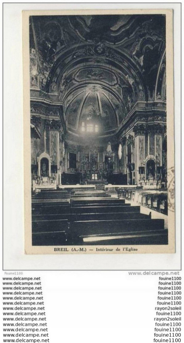 Carte De Breil Intérieur De L' église - Breil-sur-Roya