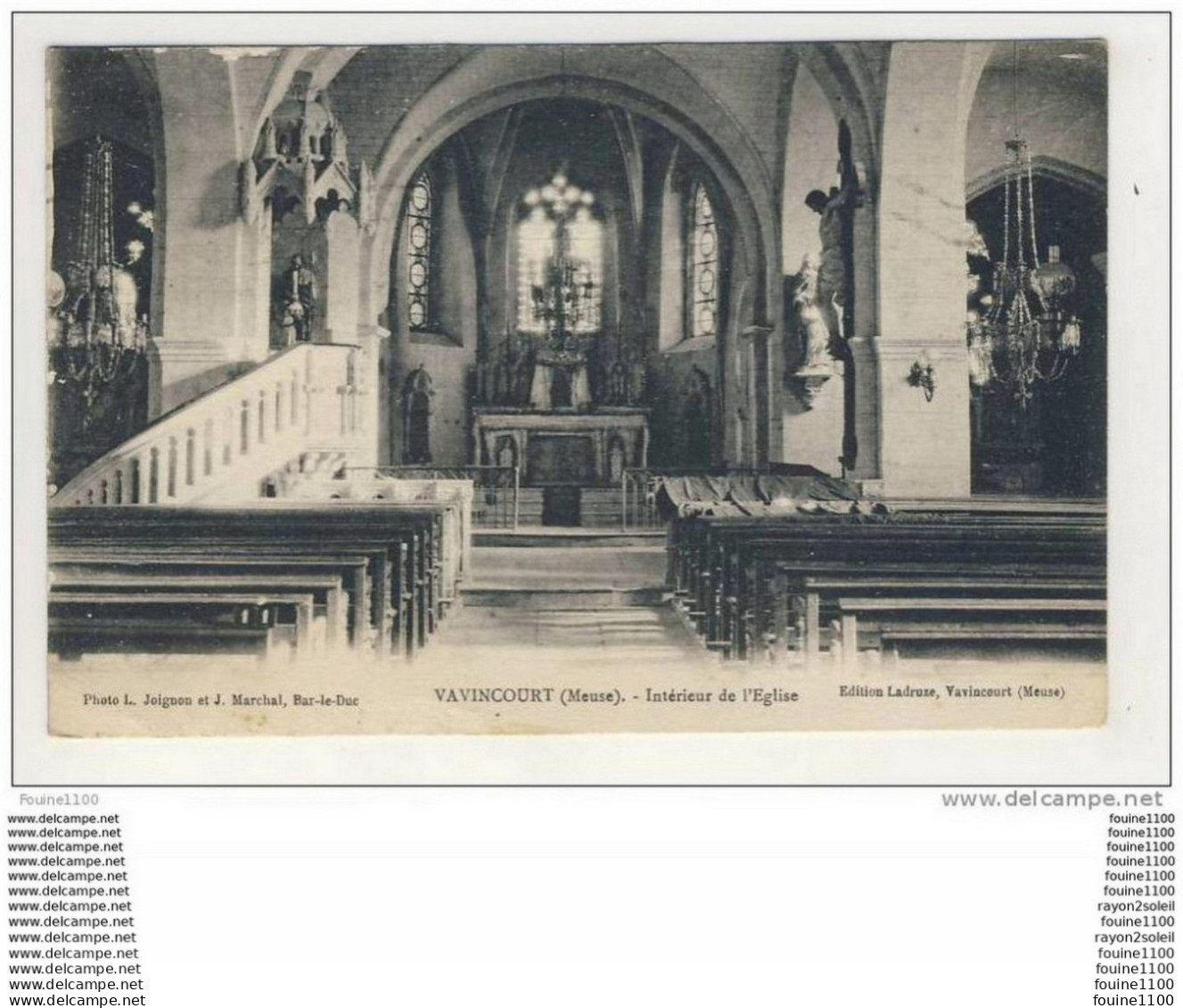 Carte De Vavincourt Intérieur De L' église - Vavincourt