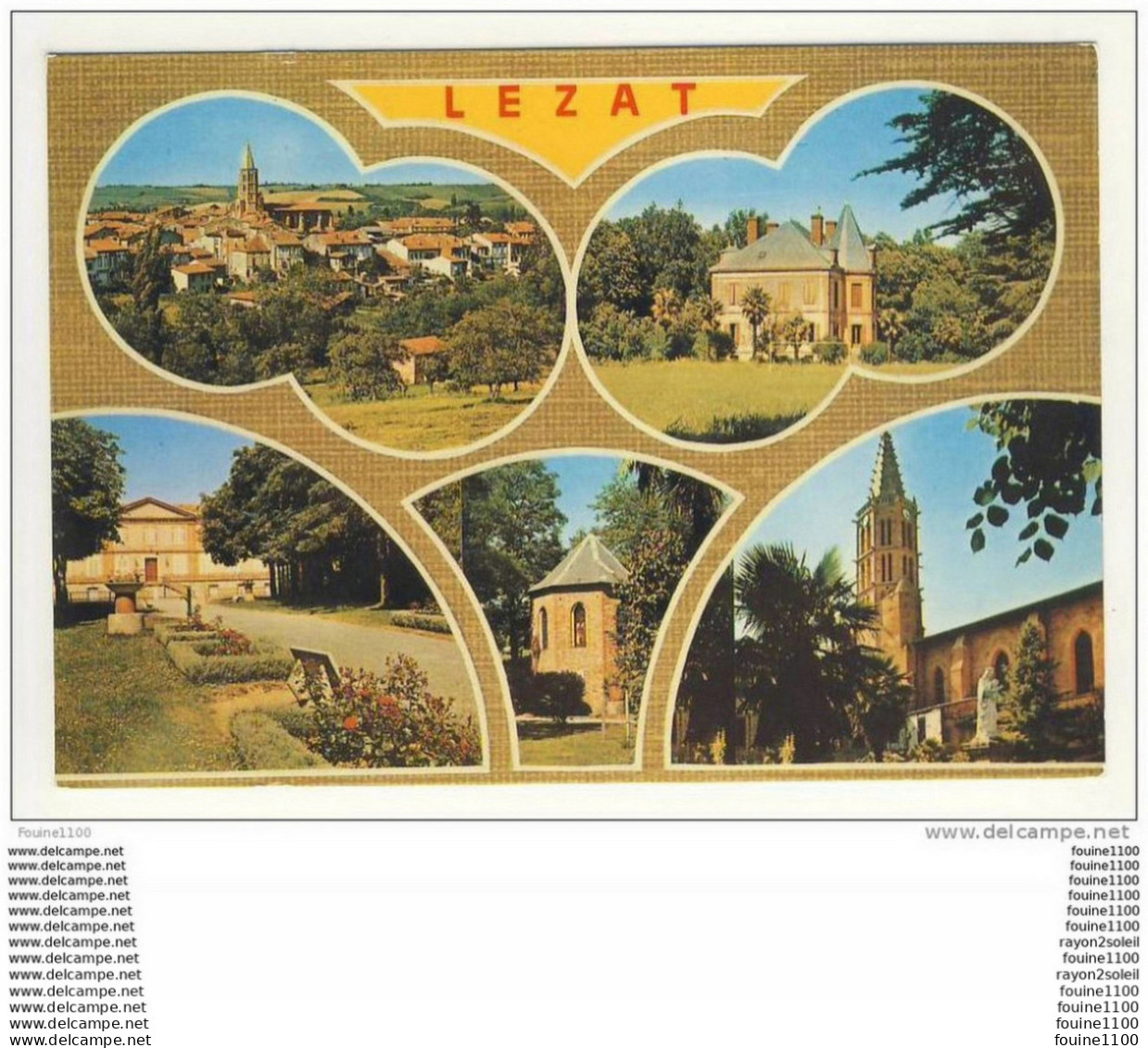 Carte ( Format 15 X10,5 ) De Lezat - Lezat Sur Leze