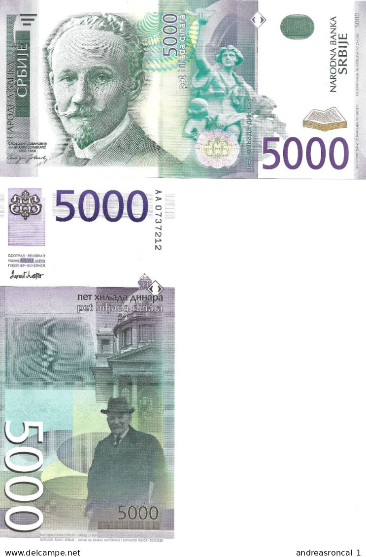 Serbia 5000 Dinars 2003 P-45 UNC - Servië