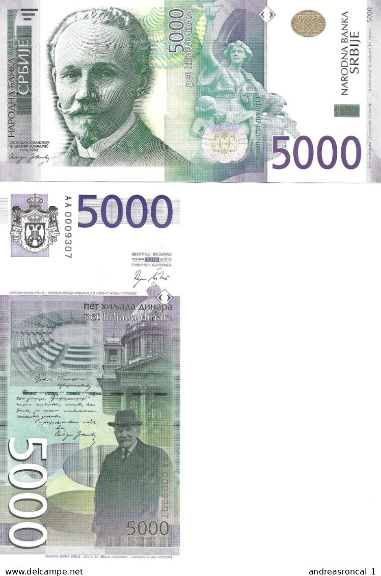 Serbia 5000 Dinars 2010 P-53 UNC - Serbien