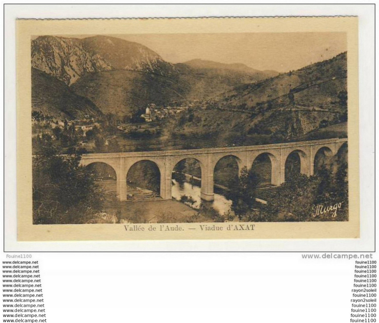 Carte De La Vallée De L' Aude Viaduc D' Axat - Axat