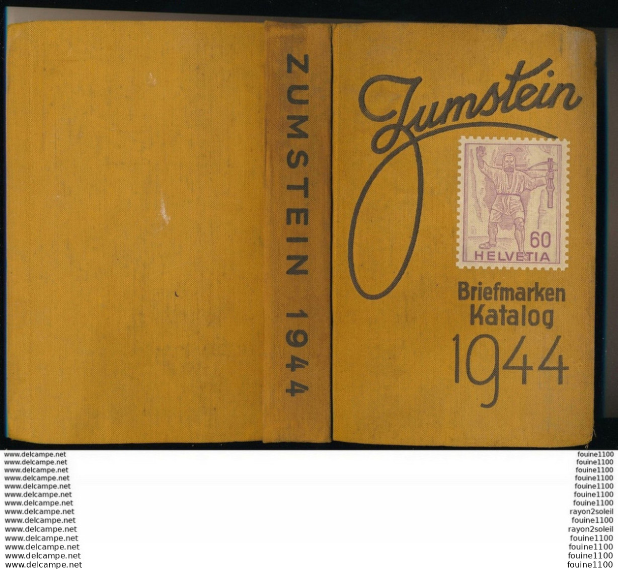 ZUMSTEIN Briefmarken KATALOG  1944 - Suiza
