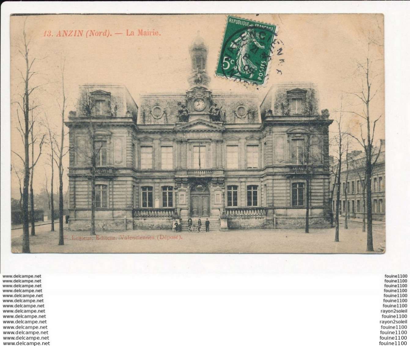 Carte D' ANZIN La Mairie  ( Recto Verso ) Voir état - Anzin