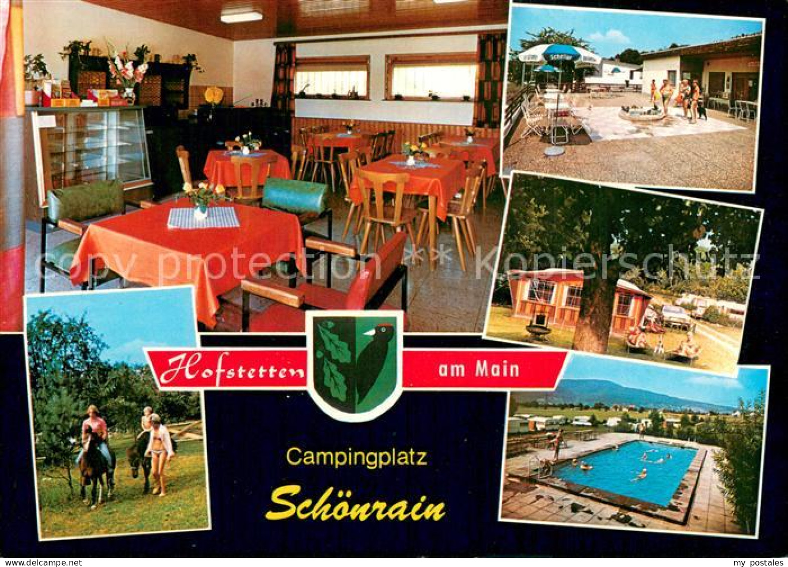 73754856 Hofstetten Main Campingplatz Schoenrain Gaststaette Terrasse Schwimmbad - Gemünden