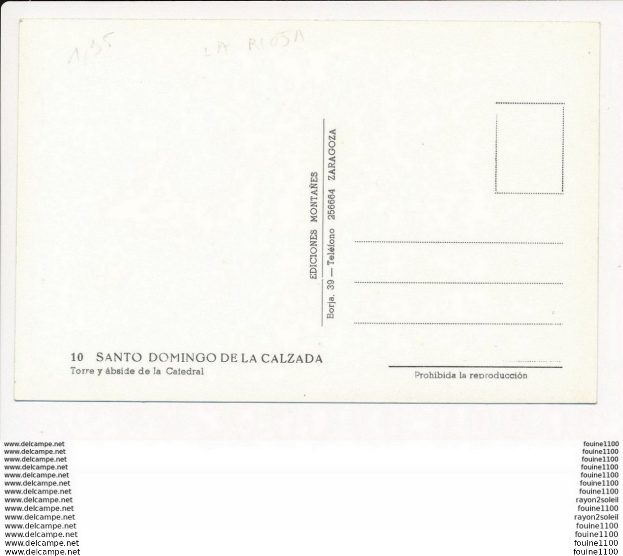 Carte  ( Format 15 X 10 Cm )  Santo Domingo De La Calzada - La Rioja (Logrono)