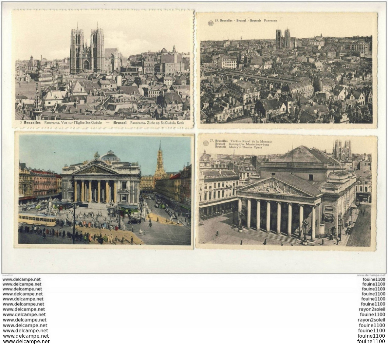 lot de 44 cartes de bruxelles  ( toutes visibles en recto verso voir scannes )