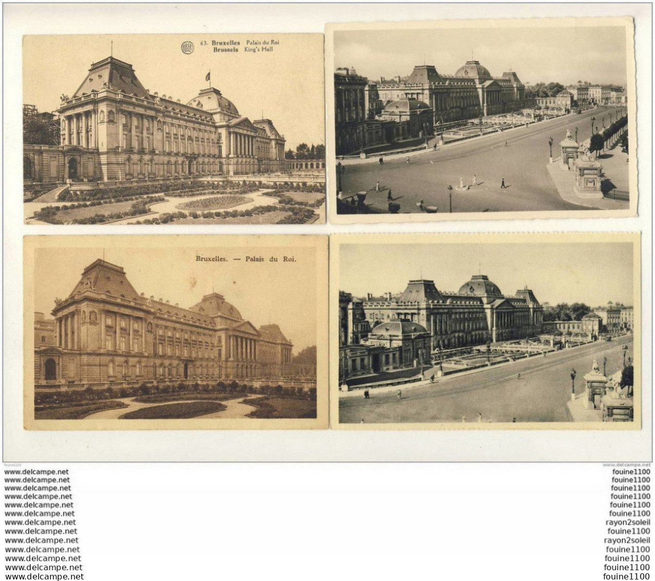 lot de 44 cartes de bruxelles  ( toutes visibles en recto verso voir scannes )