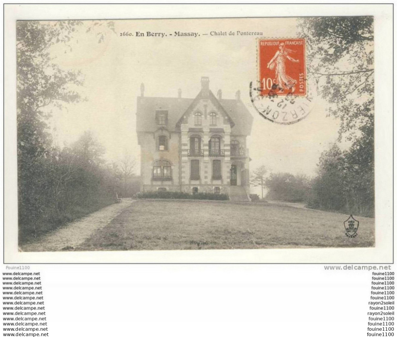 Carte De MASSAY Chalet De  Pontereau ( Recto Verso ) - Massay