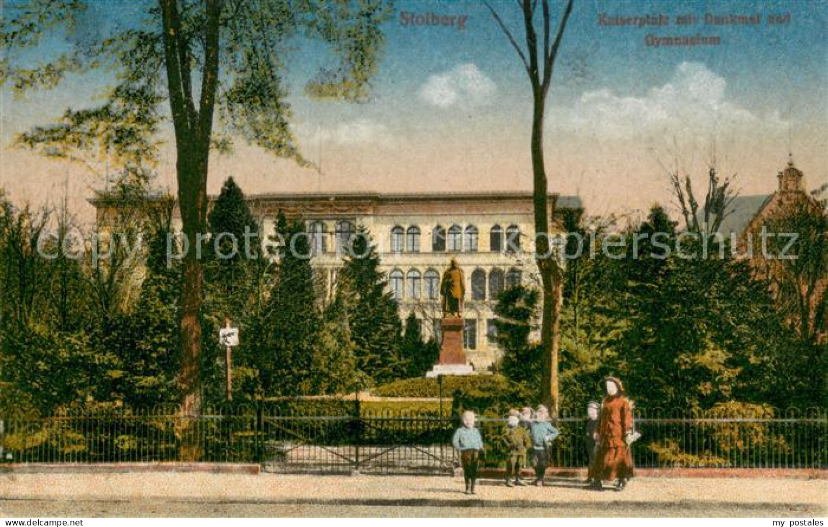 73754615 Stolberg Rheinland Kaiserplatz M. Denkmal U. Gymnasium Stolberg Rheinla - Stolberg