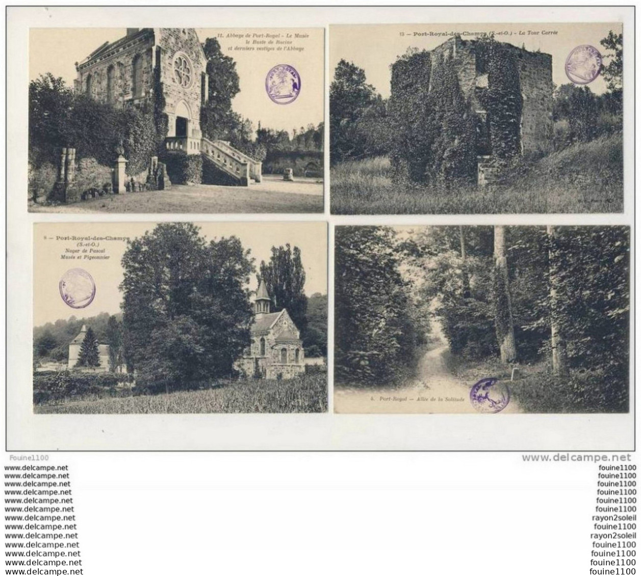 Lot De 6 Cartes De L' Abbaye De Port Royal Des Champs ( Visibles En Recto Verso Voir Scannes ) - Magny-les-Hameaux