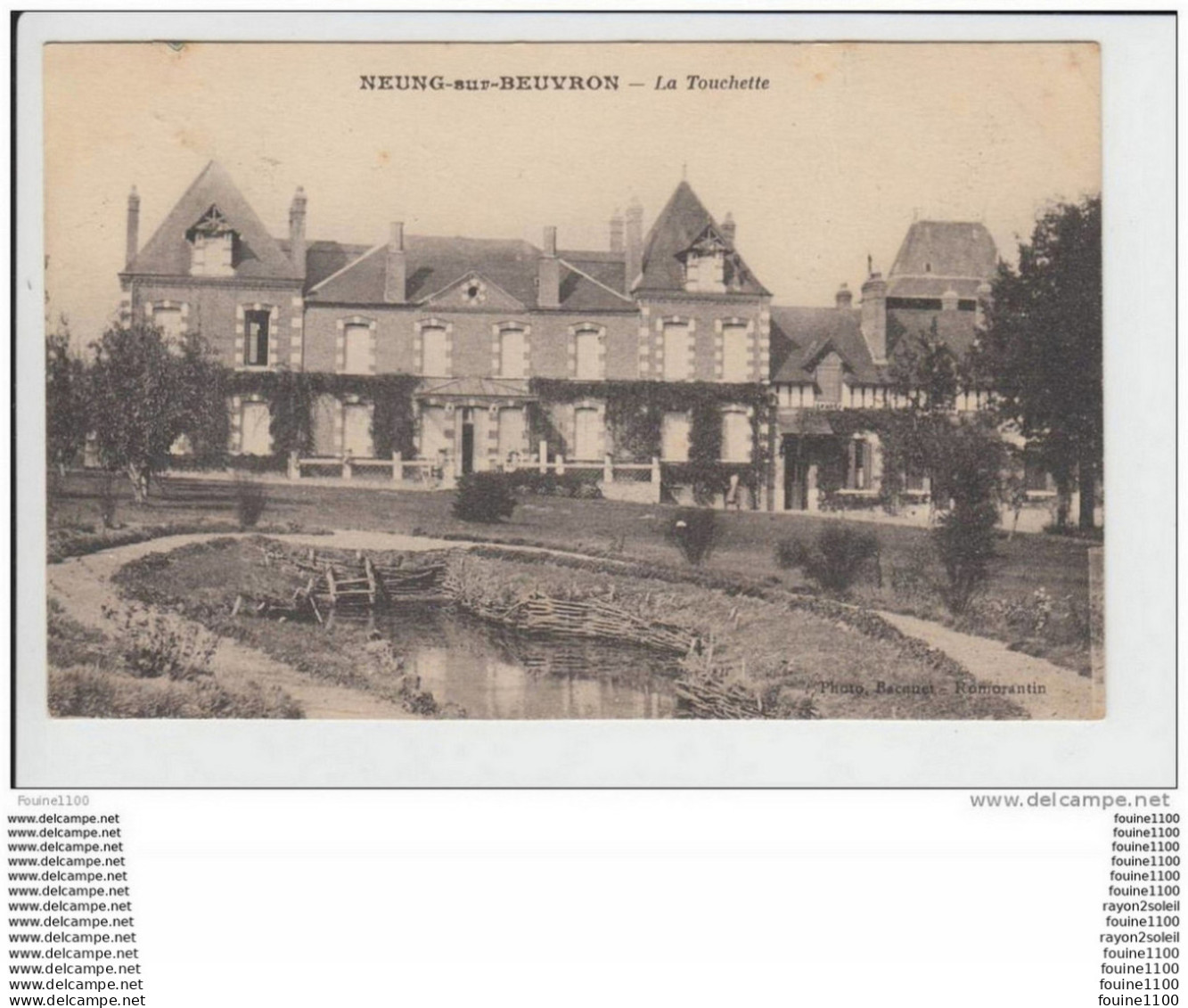 Carte  De Neung Sur Beuvron  La Touchette ( Château Ou Maison Bourgeoise )   ( Recto Verso ) - Neung Sur Beuvron