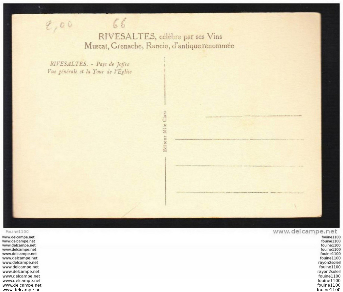 Carte De  Rivesaltes  ( Recto Verso ) - Rivesaltes