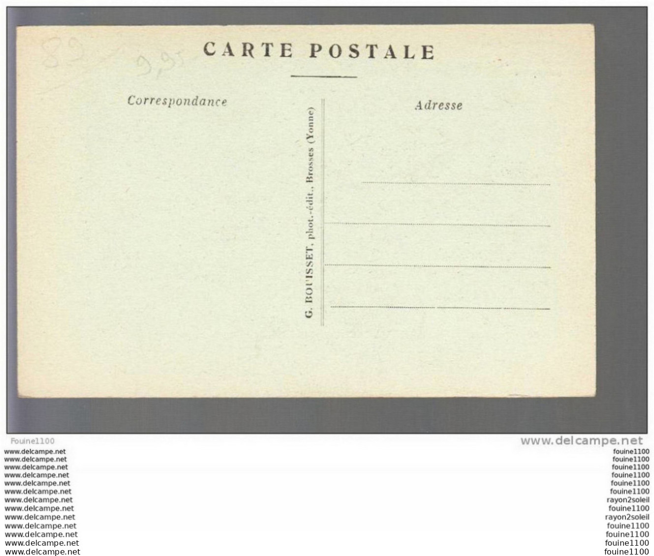 Carte De Coulanges La Vineuse   Le Monument Aux Morts ( Recto Verso ) - Coulanges La Vineuse