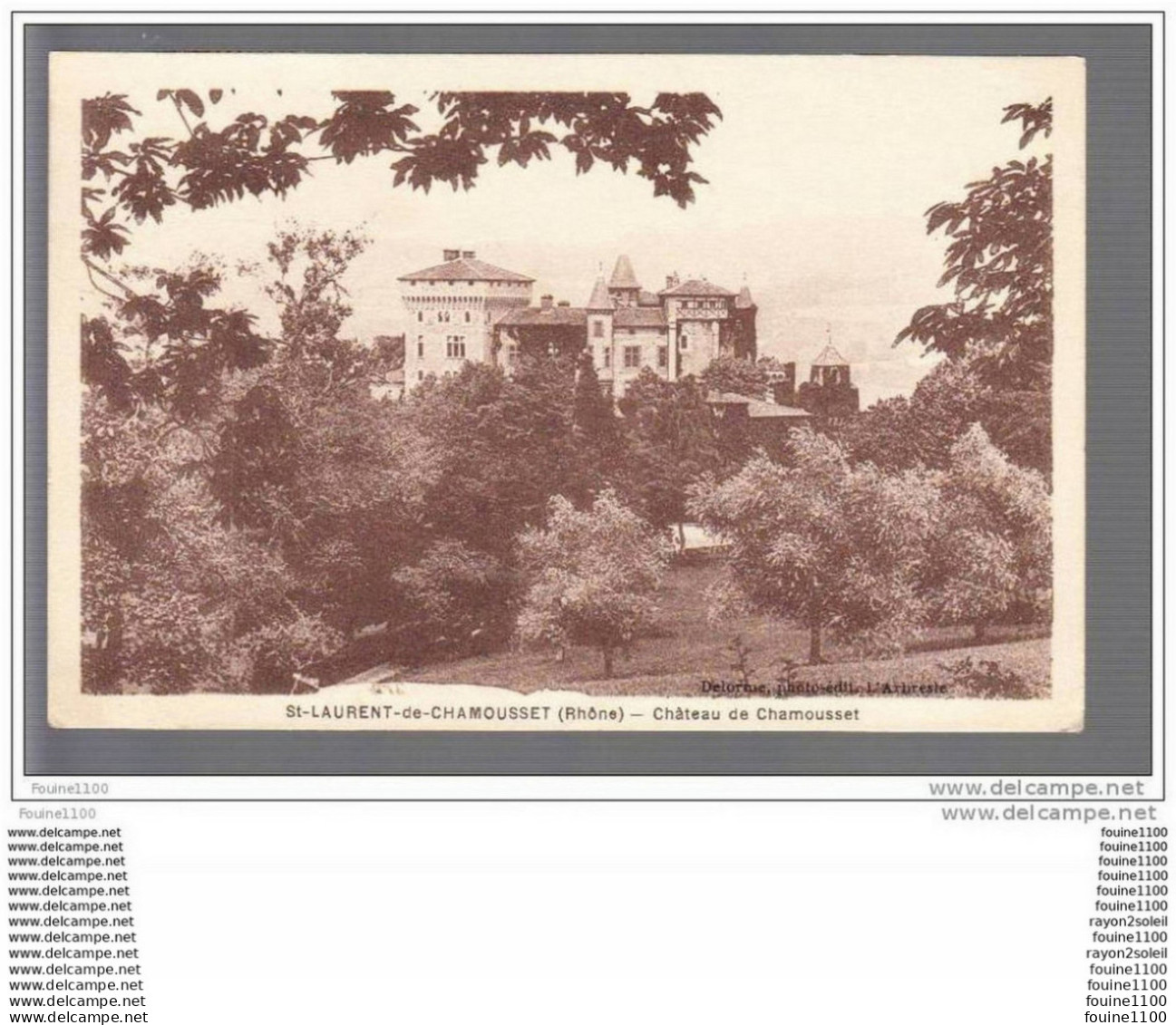 Carte De Saint Laurent De Chamousset  Château ( Recto Verso ) - Saint-Laurent-de-Chamousset