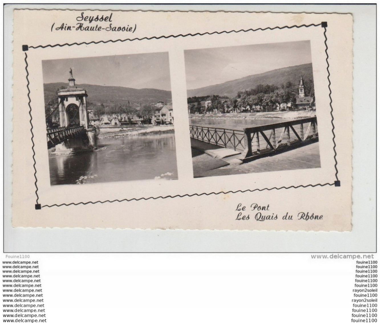 Carte  De Seyssel  ( Format C.P.A )  ( Recto Verso ) - Seyssel