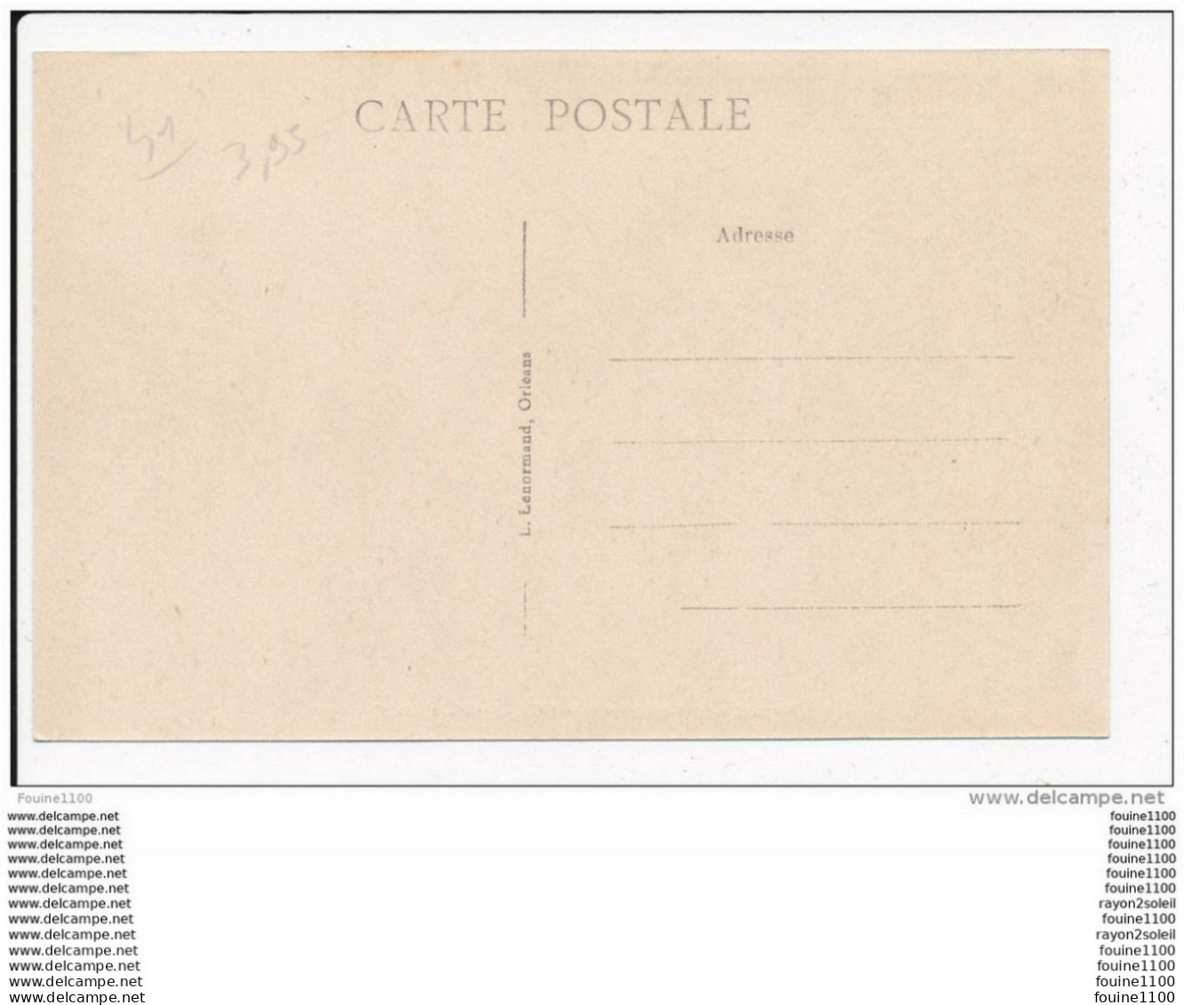 Carte Des Environs De  Neung Sur Beuvron  Marcheval ( Château Ou Villa )  ( Recto Verso ) - Neung Sur Beuvron