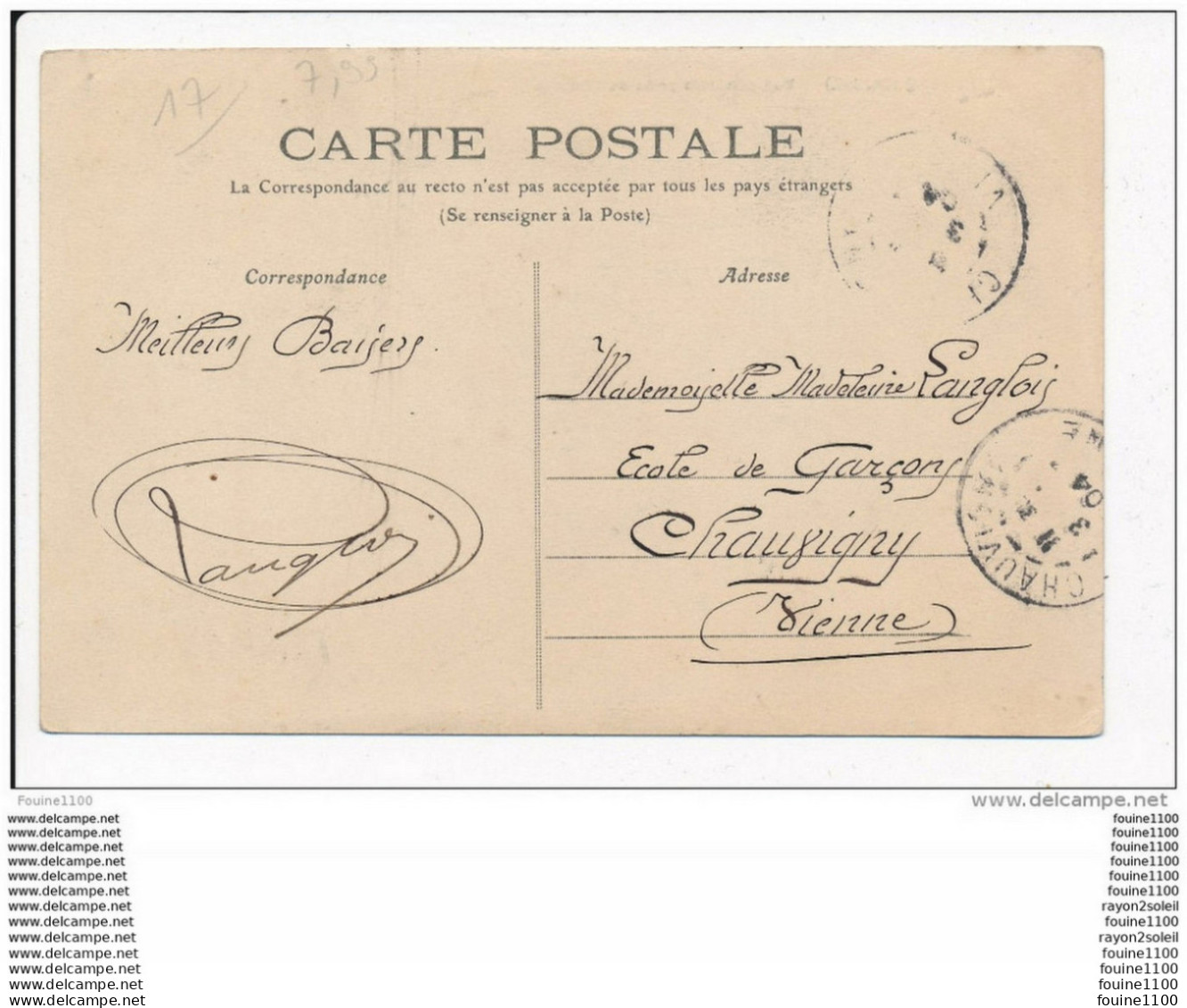 Carte  De Montendre  ( Recto Verso ) - Montendre