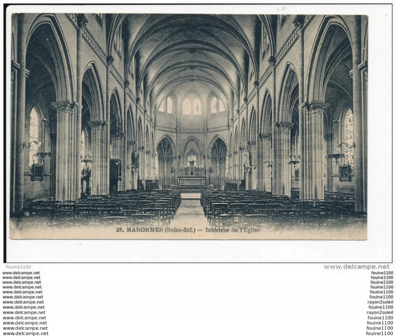 Carte De Maromme Intérieur De L' église  ( Recto Verso ) - Maromme