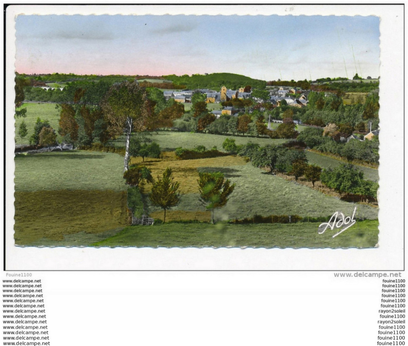 Carte De Loue Les Bords De La Vègre Et Panorama Sur Mareil En Champagne ( Format C.P.A )  ( Recto Verso ) - Loue