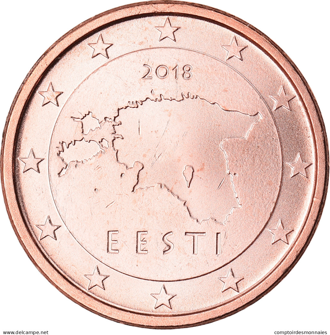 Estonia, Euro Cent, 2018, SPL, Copper Plated Steel, KM:New - Estonie