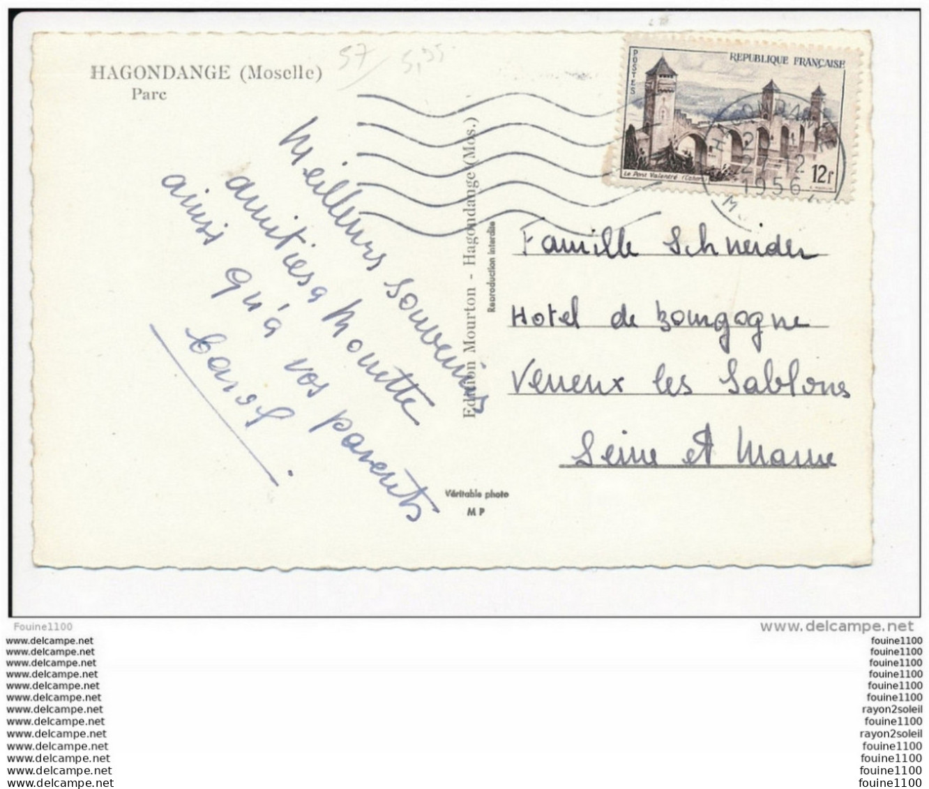 Carte De Hagondange   ( Format C.P.A )( Recto Verso ) - Hagondange