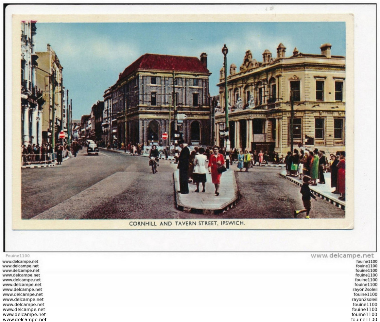 Carte De Cornhill And Tavern Street  Ipswich  ( Format C.P.A )( Recto Verso ) - Ipswich