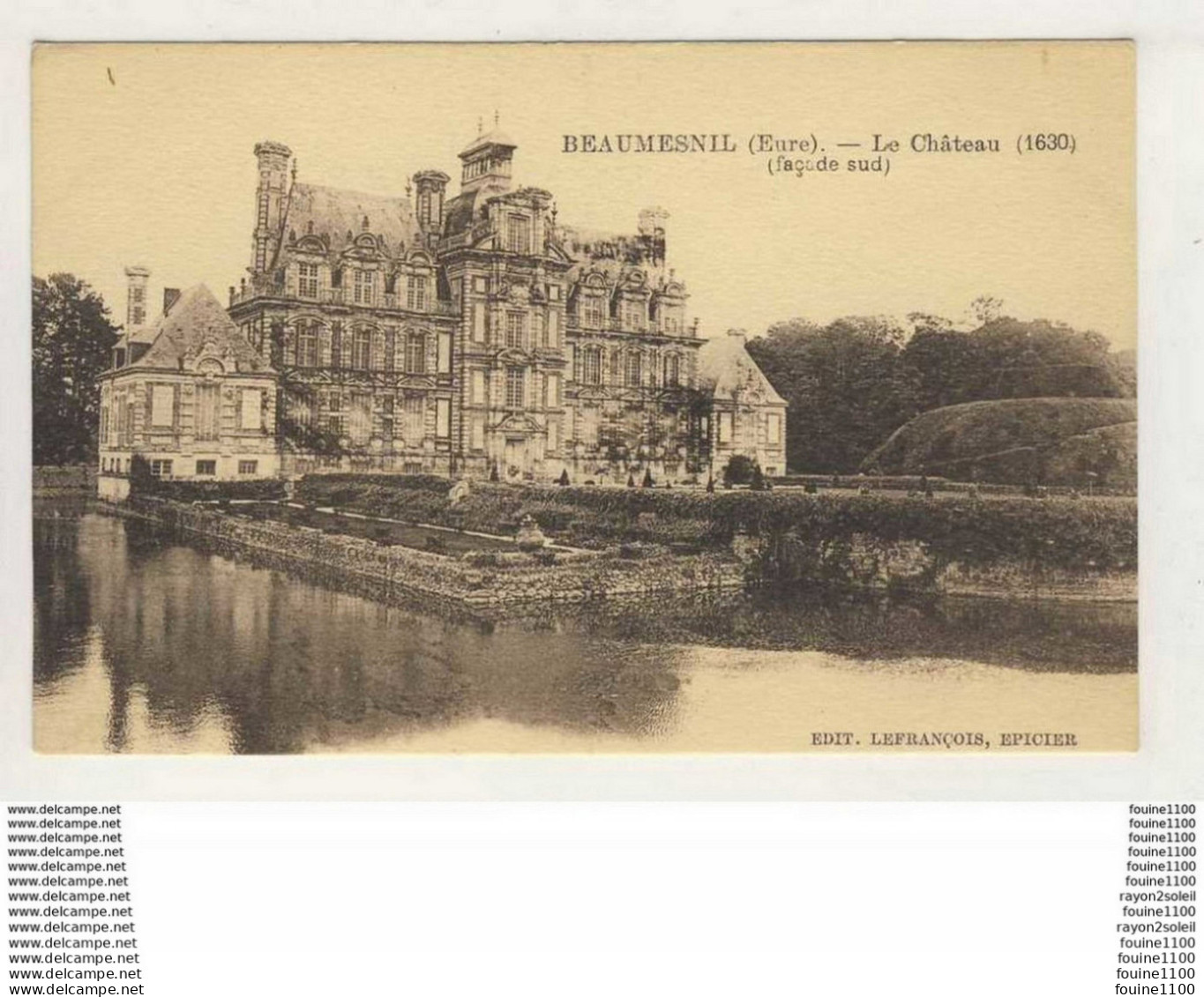 Carte  De Beaumesnil Le Château   ( Recto Verso ) - Beaumesnil