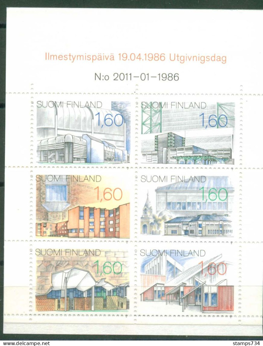 Finland 1986 - Architektur, MH 17, MNH** - Markenheftchen