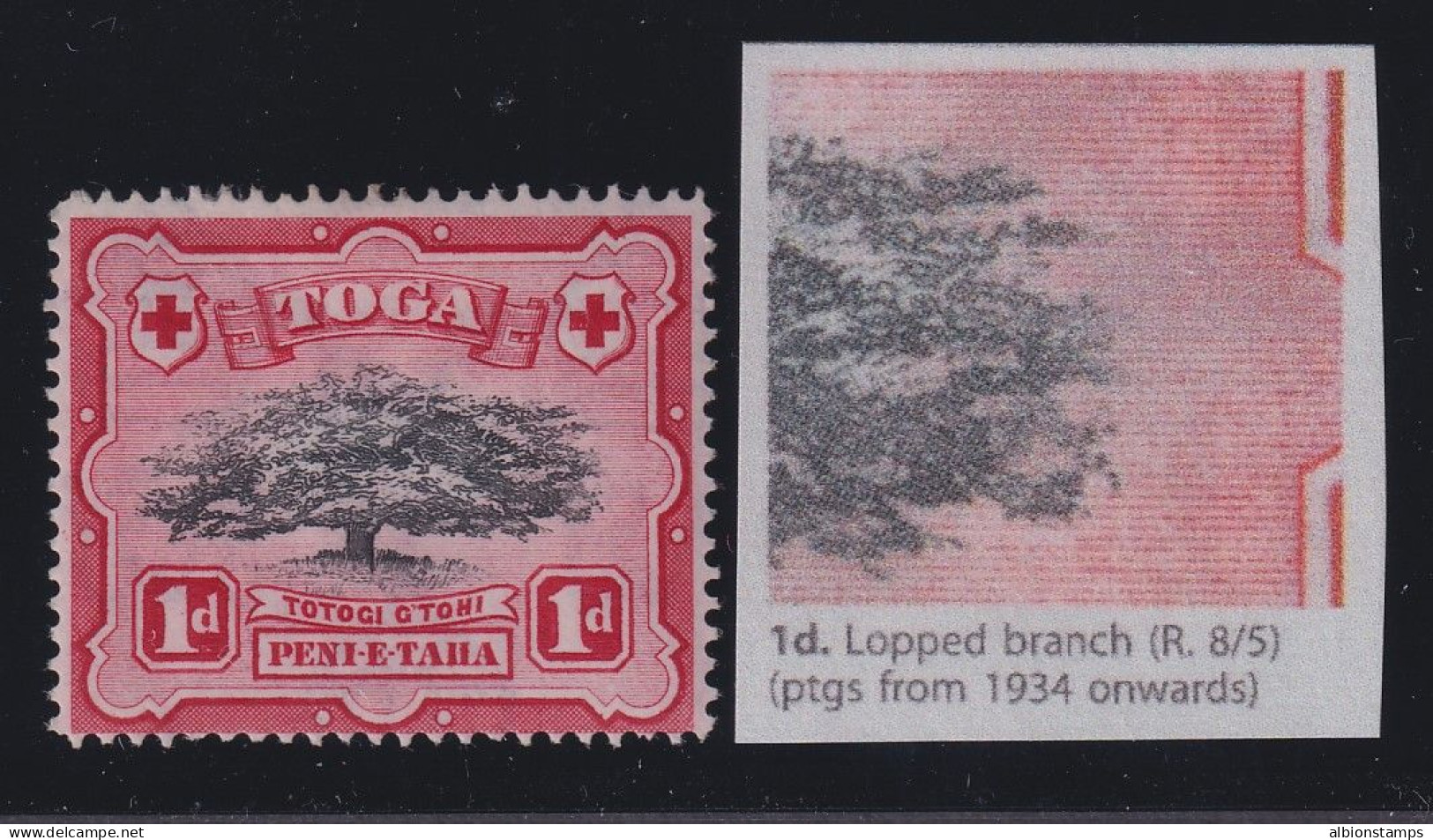 Tonga, SG 75a, MHR (some Offset) "Lopped Branch" Variety - Tonga (...-1970)