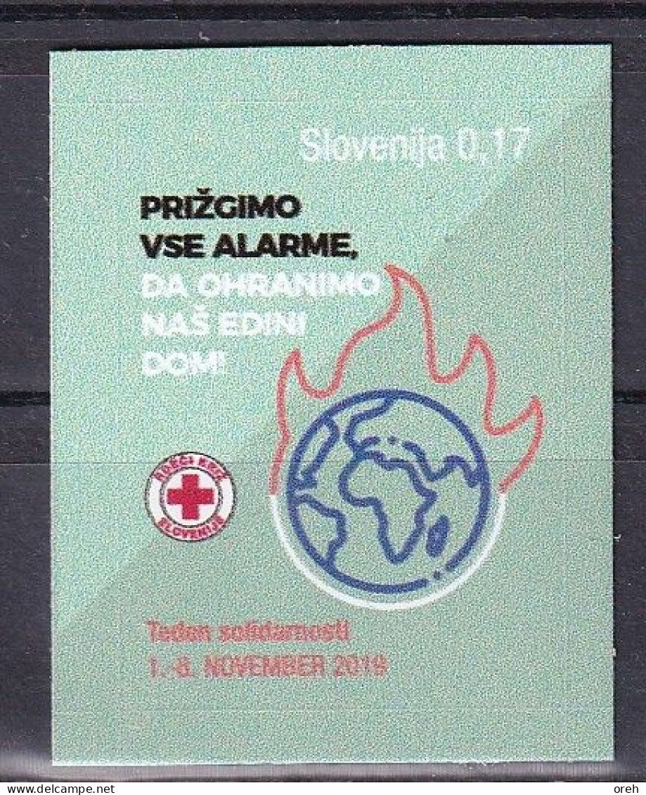 SLOVENIA  2019,RED CROSS,SURCHARGE,ADITIONAL STAMP, ADHESIV,SOLIDARITY WEEK,ADHESIV,MNH - Slowenien