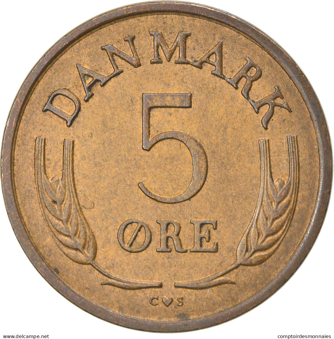 Monnaie, Danemark, Frederik IX, 5 Öre, 1964, Copenhagen, TTB+, Bronze, KM:848.1 - Danemark