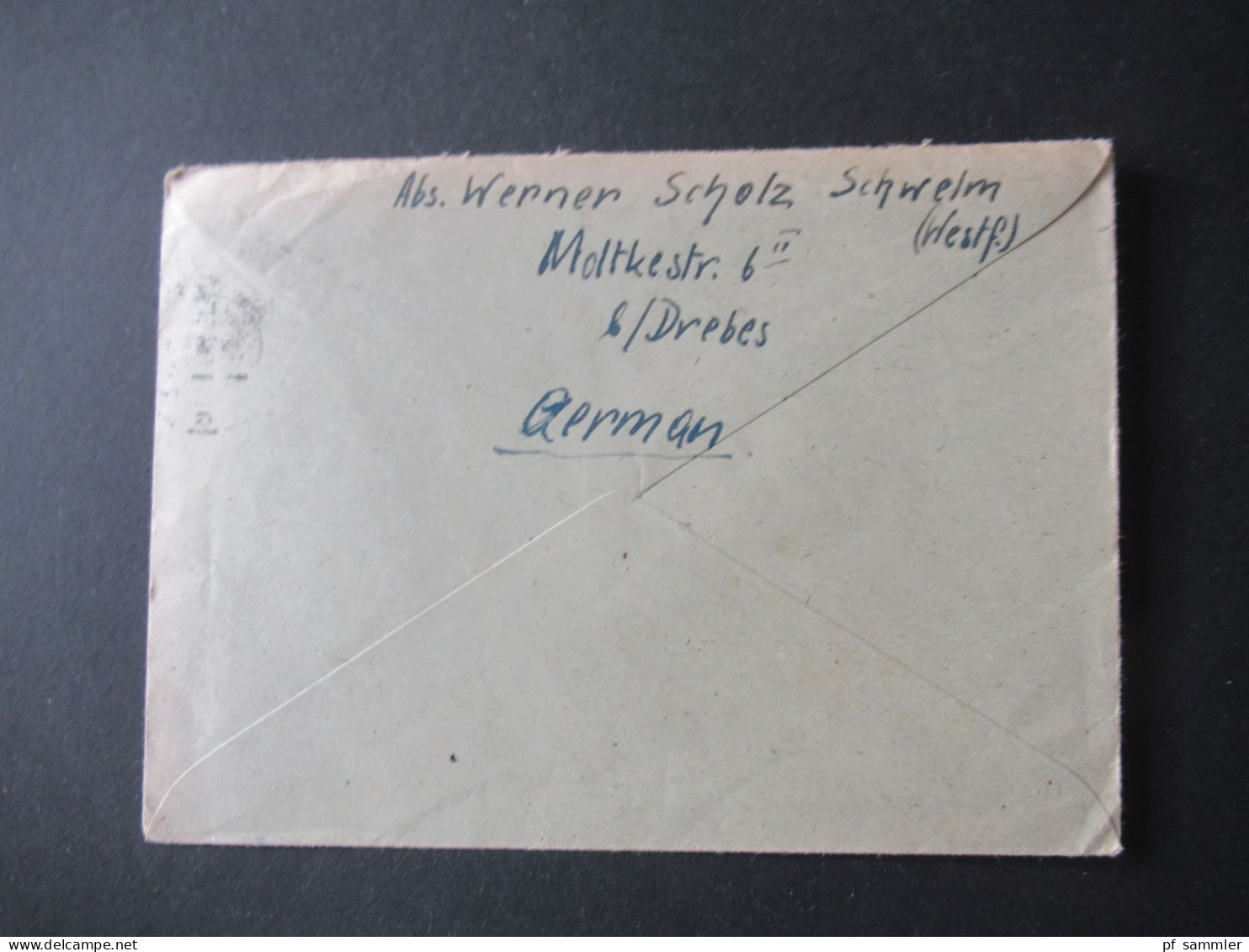 Bizone Am Post 3 Belege mit sauberen Stempeln Schwelm 1x 31.12.1945 alle an die Grube Ilse Niederlausitz