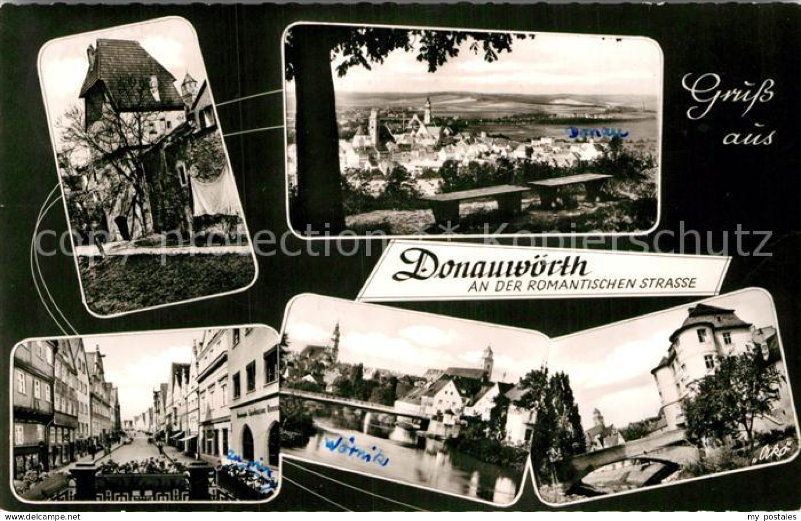 42952451 Donauwoerth Panorama Woernitzbruecke Teilansicht  Donauwoerth - Donauwoerth