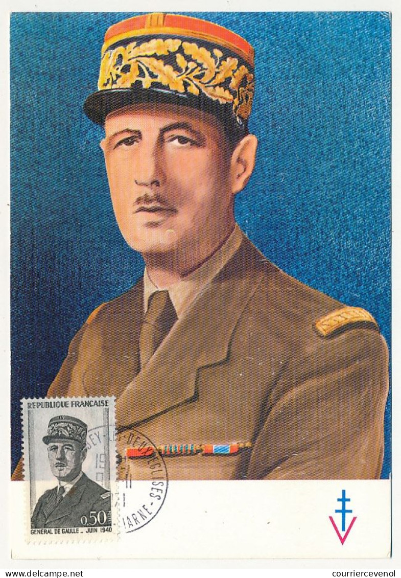 FRANCE - Carte Maximum - 0,50 Charles De Gaulle - Premier Jour 9/11/1971 - Colombey Les Deux Eglises - 1970-1979