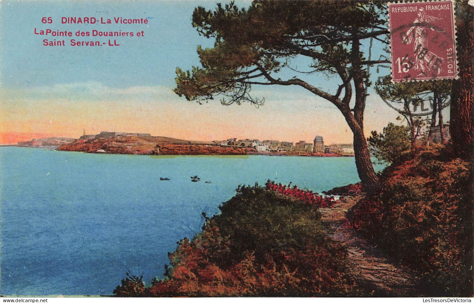 FRANCE - Dinard - La Vicomte - La Pointe Des Douaniers Et Saint Servan - Carte Postale Ancienne - Dinard