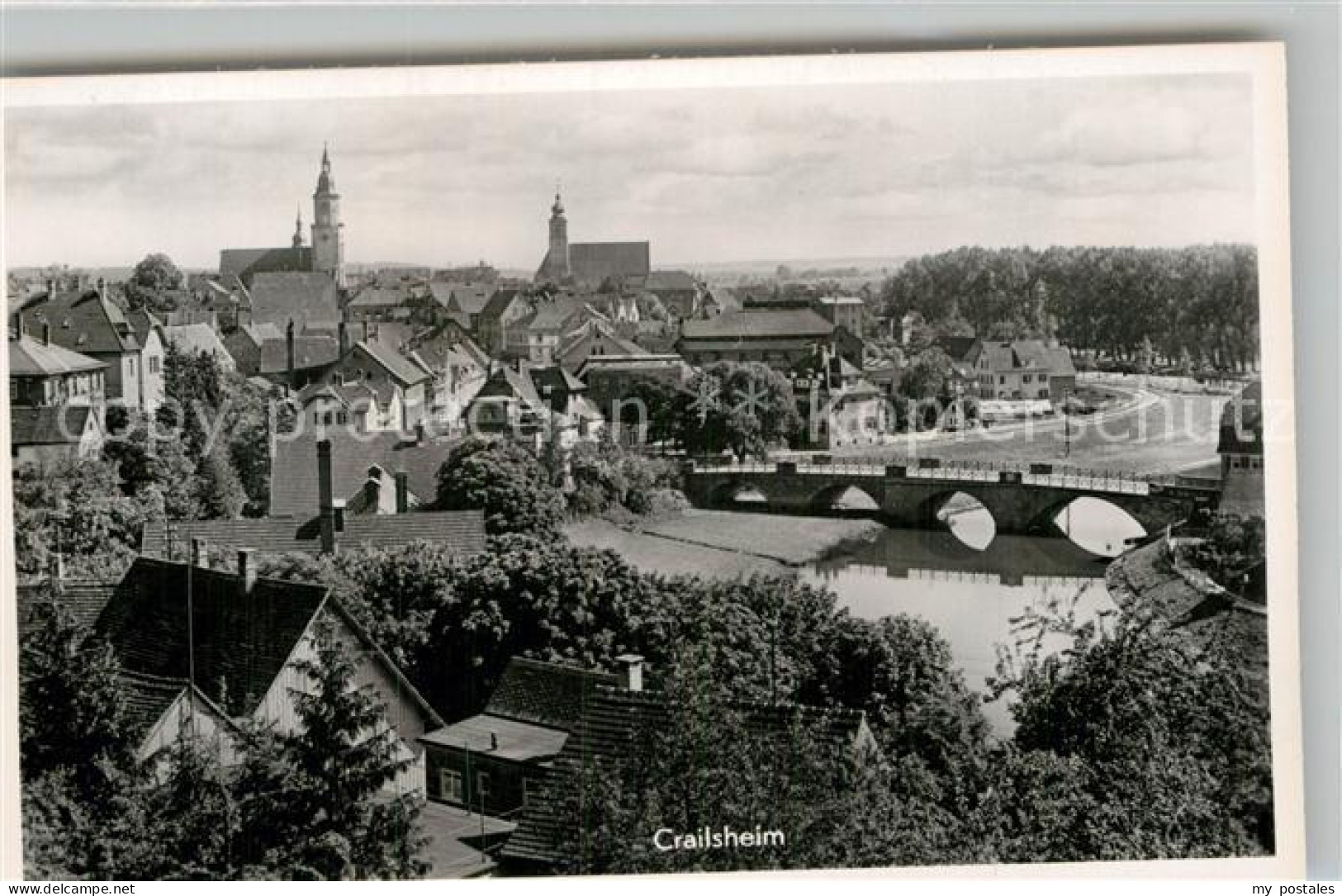 42951488 Crailsheim Teilansicht Mit Jagstbruecke Crailsheim - Crailsheim