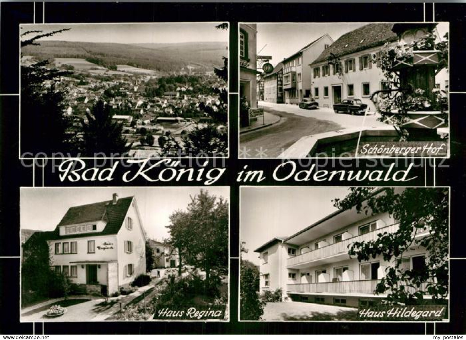 42951378 Bad Koenig Odenwald Panorama Schoenberger Hof Haus Regina Und Hildegart - Bad König
