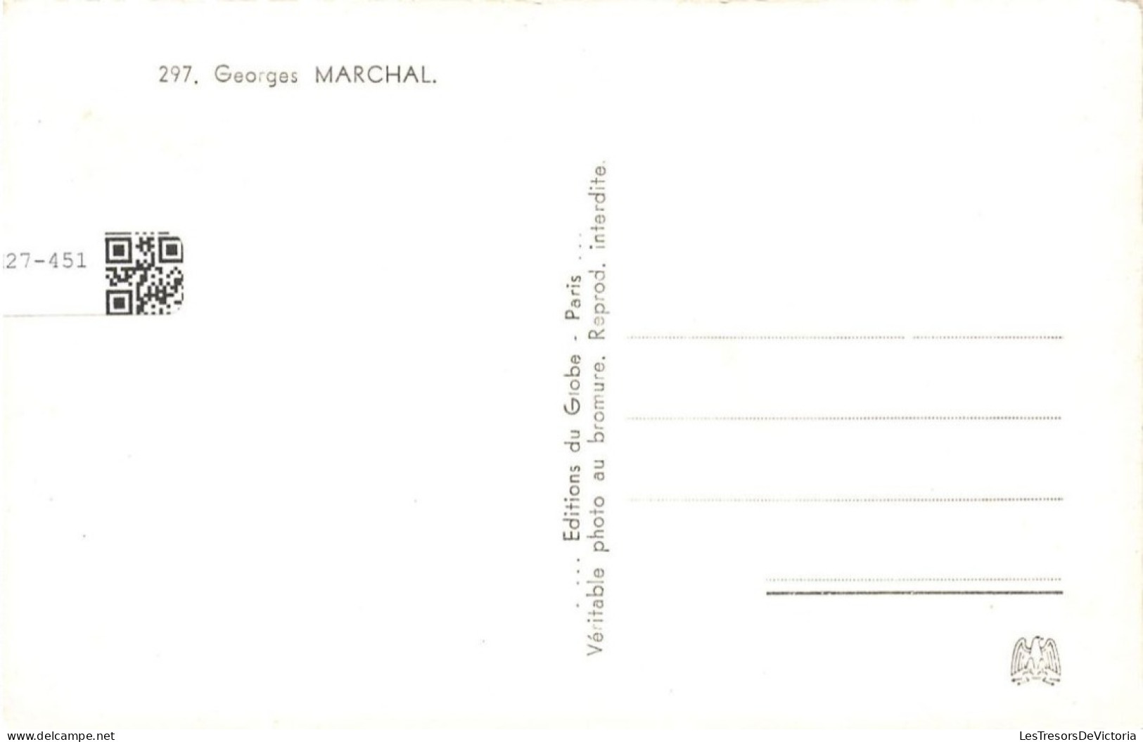 CELEBRITE - Georges Marchal - Acteur Français - Carte Postale - Sonstige & Ohne Zuordnung
