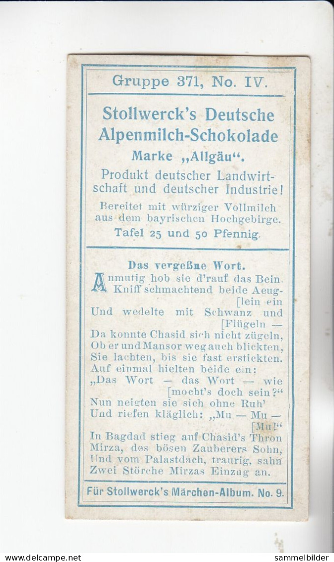 Stollwerck Album No 9 Märchen Hauff Kalif Storch Das Vergeßne Wort      Grp 371#4 Von 1906/07 - Stollwerck