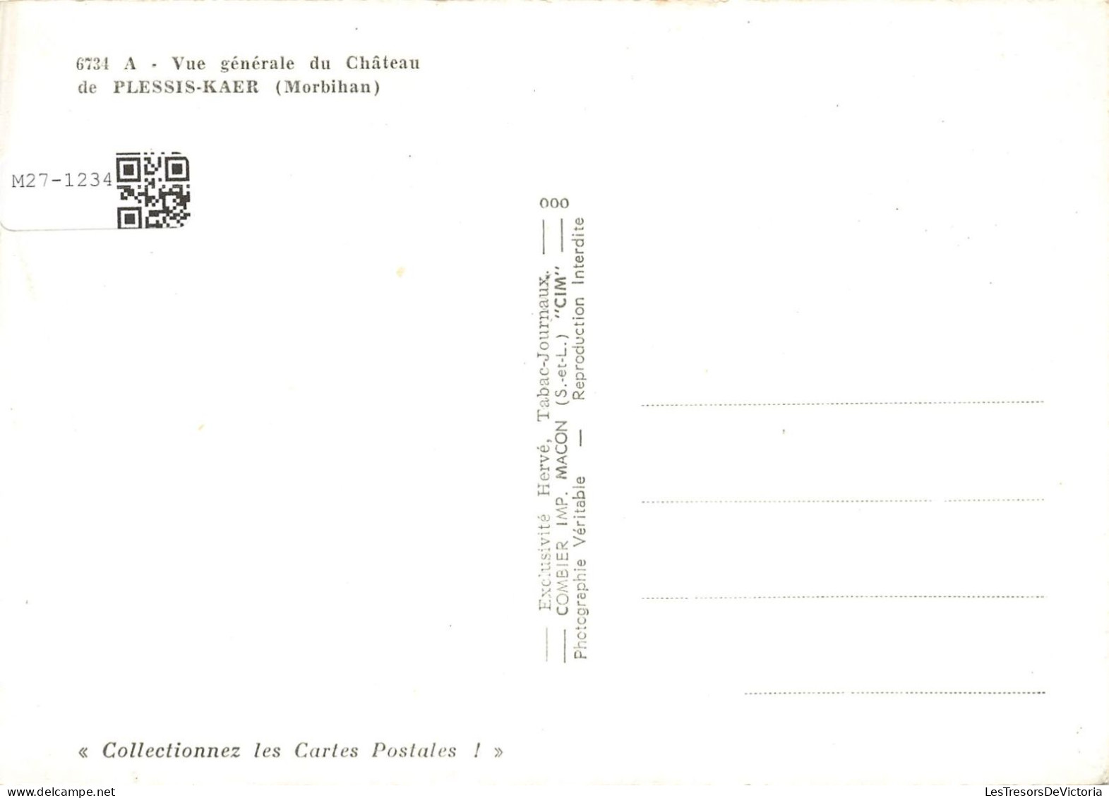 FRANCE - Vue Générale Du Château De Plessis Kaer - Carte Postale Ancienne - Sonstige & Ohne Zuordnung