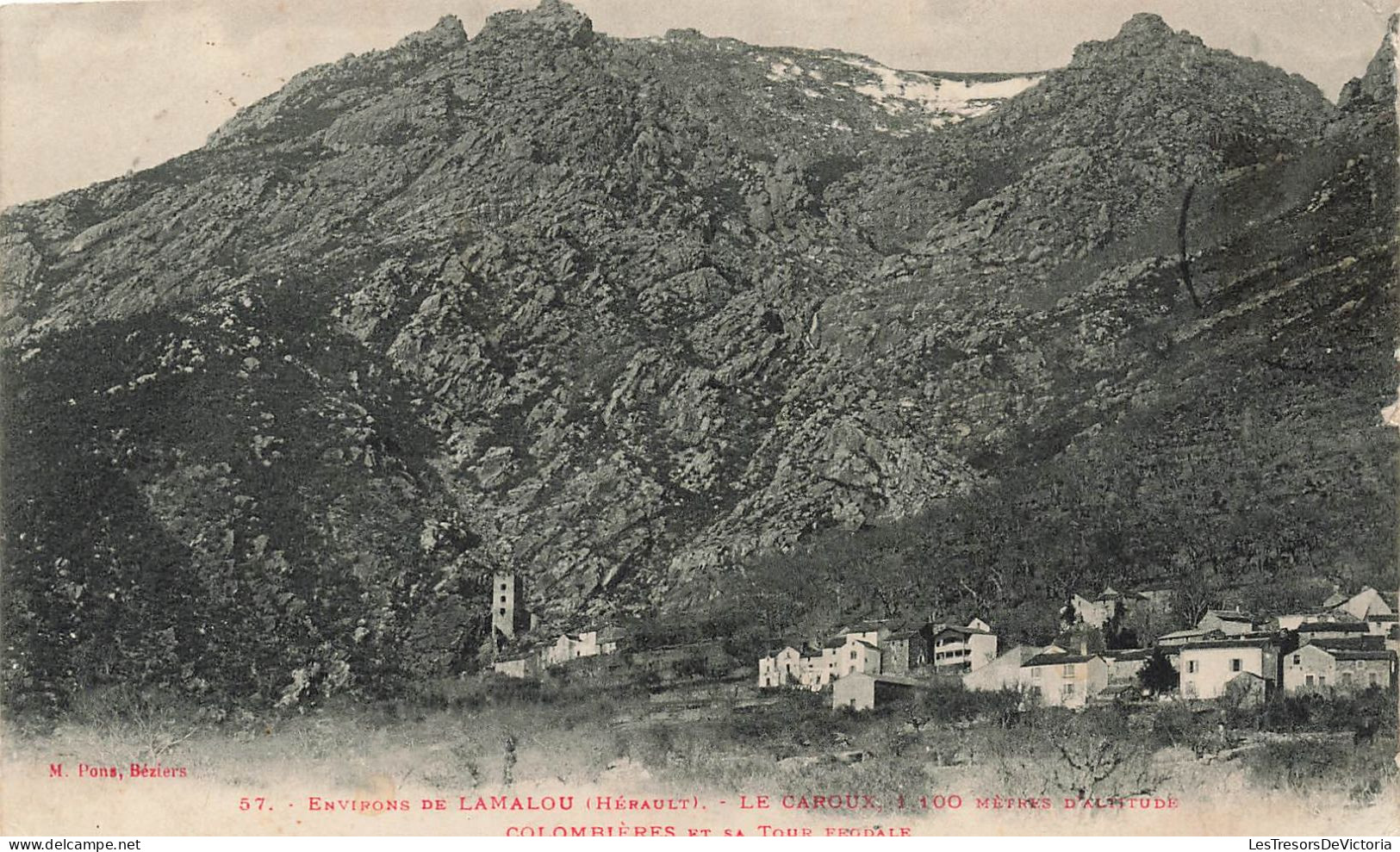 FRANCE - Environs De Lamalou - Le Caroux - Colombières Et Sa Tour Féodale - Carte Postale Ancienne - Lamalou Les Bains