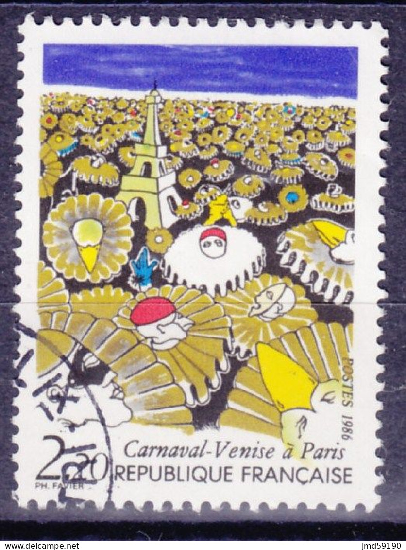 France 1986 - N° 2395b Variété : Tour Eiffel Jaune Au Lieu De Verte - Oblitéré - Oblitérés