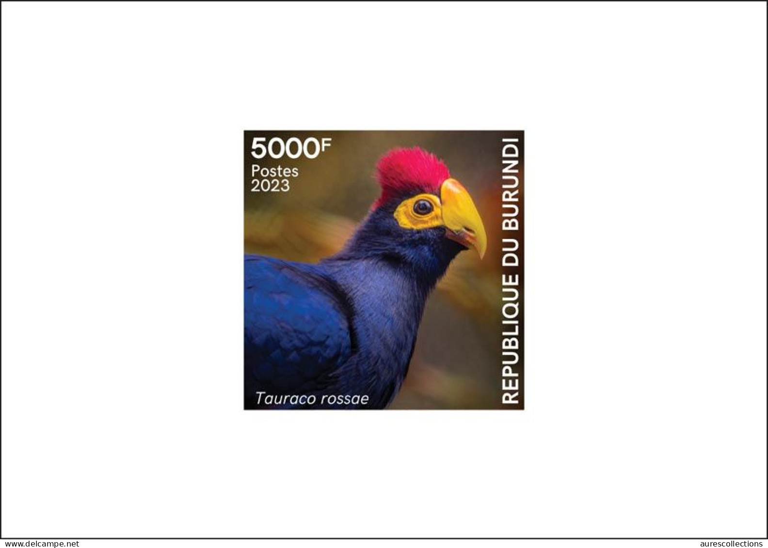 BURUNDI 2023 DELUXE PROOF - BIRDS OISEAUX - TURACO TAURACO TOURACO - MNH - Cuckoos & Turacos