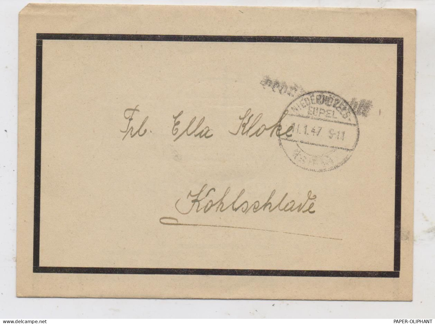 5248 WISSEN - NIEDERHÖVELS - EUPEL, Postgeschichte, Gebühr Bezahlt Stempel, 1947 - Altenkirchen