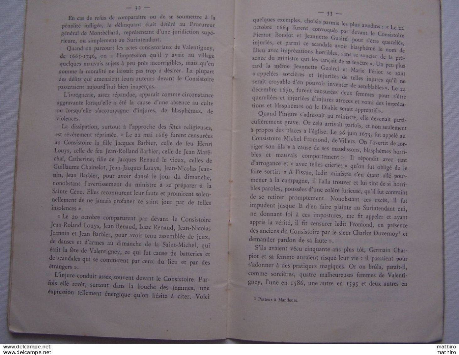 La Paroisse de Valentigney au temps des Princes( 1540-1793), par L.Ahnne, 1908,Feuille paroissiale,1908