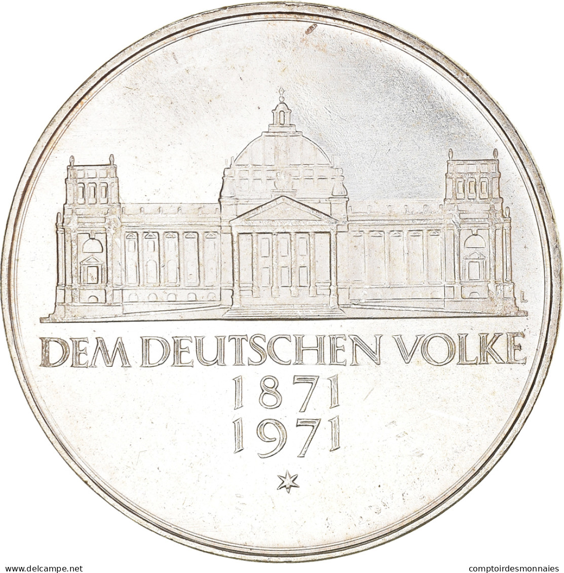 Monnaie, République Fédérale Allemande, 5 Mark, 1971, Karlsruhe, Germany - 5 Mark