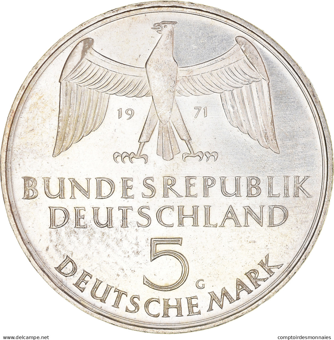 Monnaie, République Fédérale Allemande, 5 Mark, 1971, Karlsruhe, Germany - 5 Mark